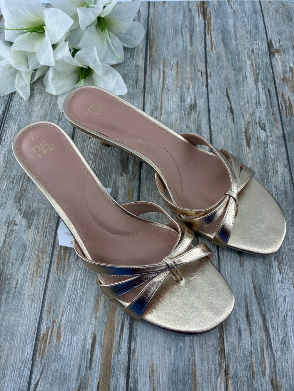 Kitten Heels Mike Sandals Shoes Size 11